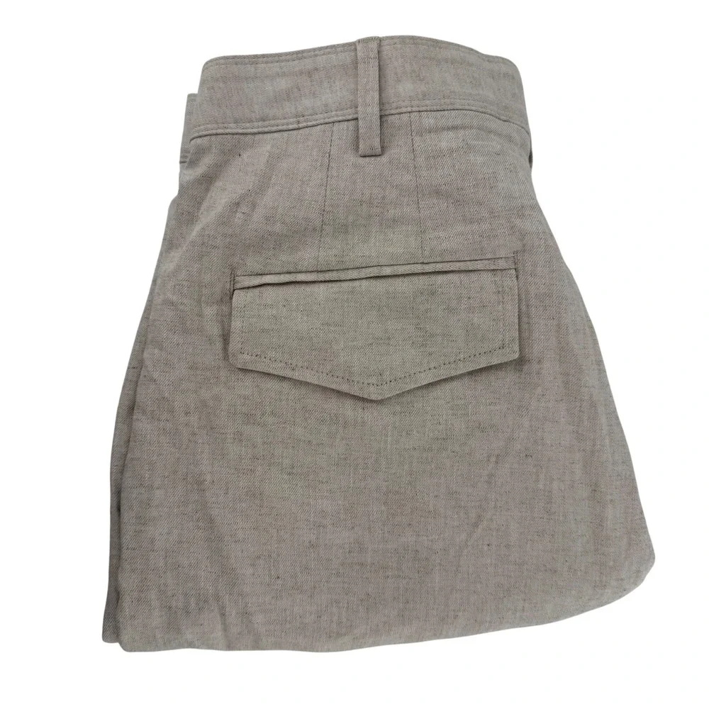 Banana Republic Linen Blend Wide Leg Pleated Trousers Pants Size 8 Petite NEW